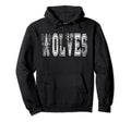 Wolves Mascot Distressed School Sports Name Hoodie - Unique Graphic Unisex