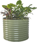 Vego garden 32" Tall 42" Round Raised Garden Bed Raised Bed Planter Box for Vegetables Flowers Patio-Olive Green