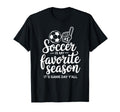 Soccer Is My Favorite Season Social T-Shirt - Minimalist Print for Adults