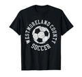 Westmoreland County Soccer Distressed 90S T-Shirt - Unique Graphic Unisex