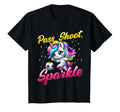 Pass Shoot Sparkle Soccer Player Unicorn T-Shirt - Unique Graphic Men Women