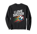 I Love Soccer Vibrant Ball Sweatshirt - Fun Novelty Design Men Women
