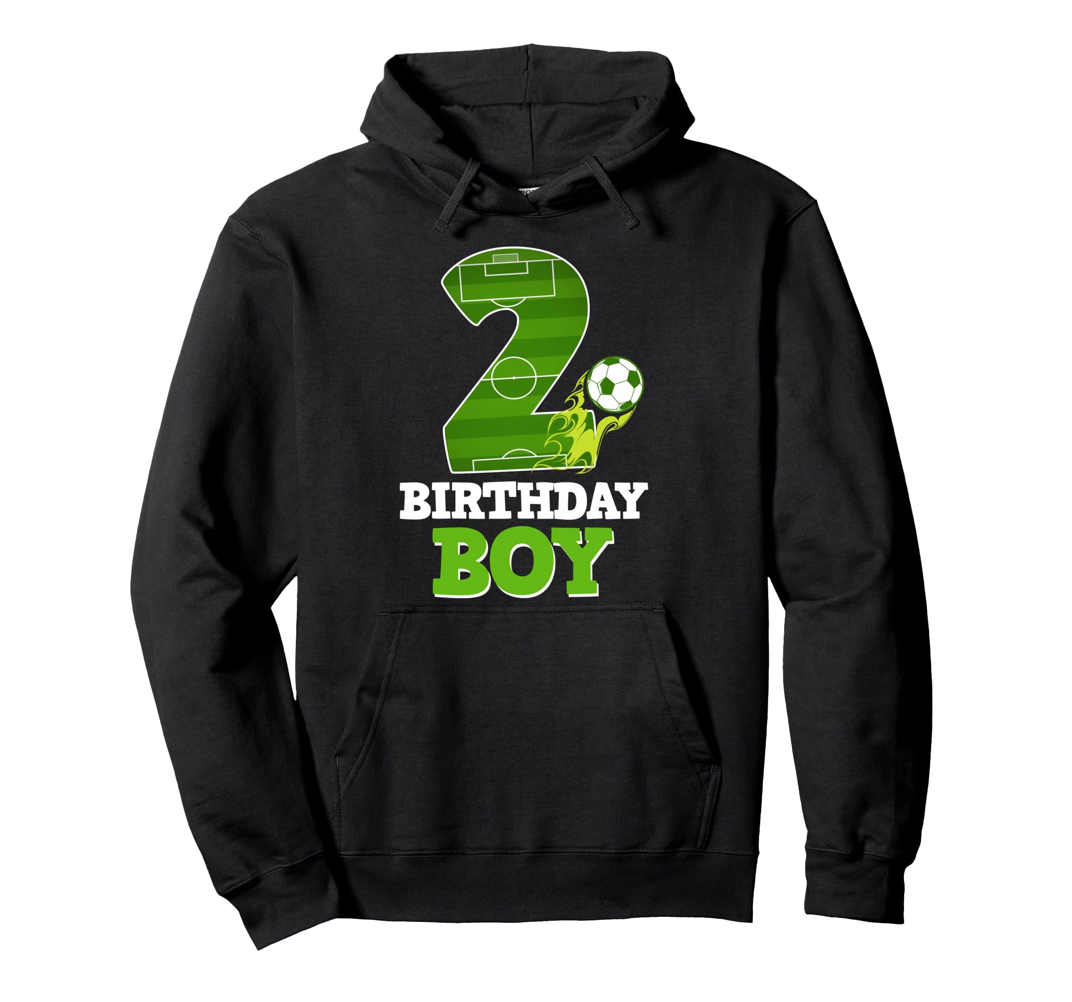 Happy 2Nd Birthday Soccer Lover 2 Yrs Old Hoodie - Graphic Print Men Women