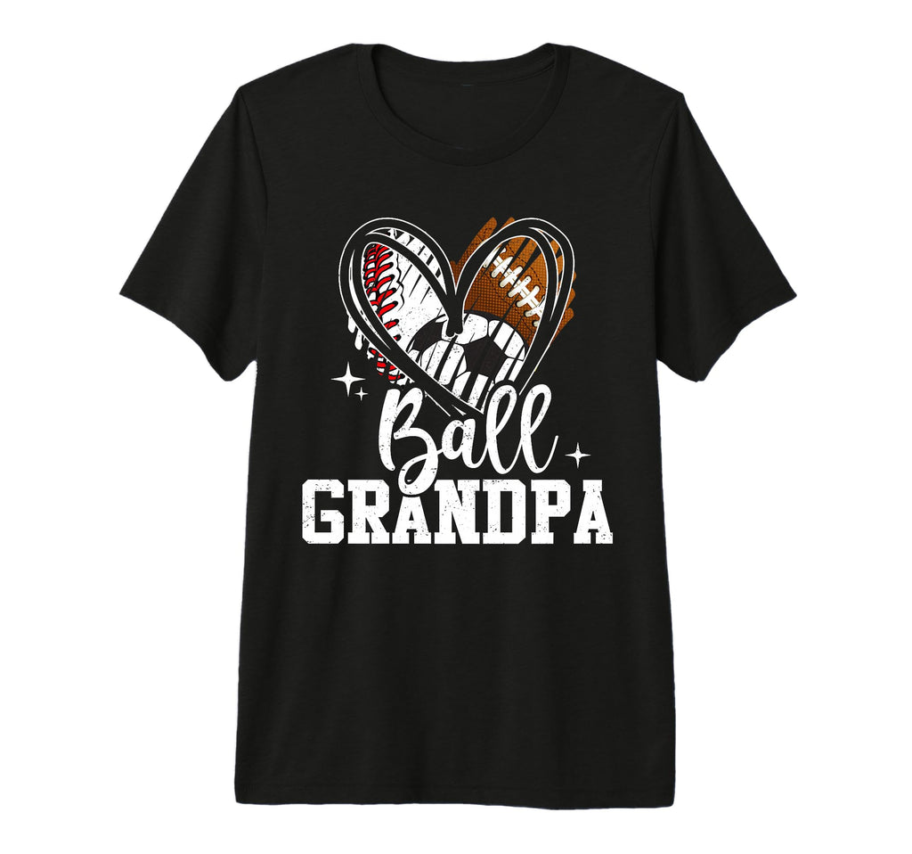 Ball Grandpa Baseball Football T-Shirt - Streetwear Style for Adults