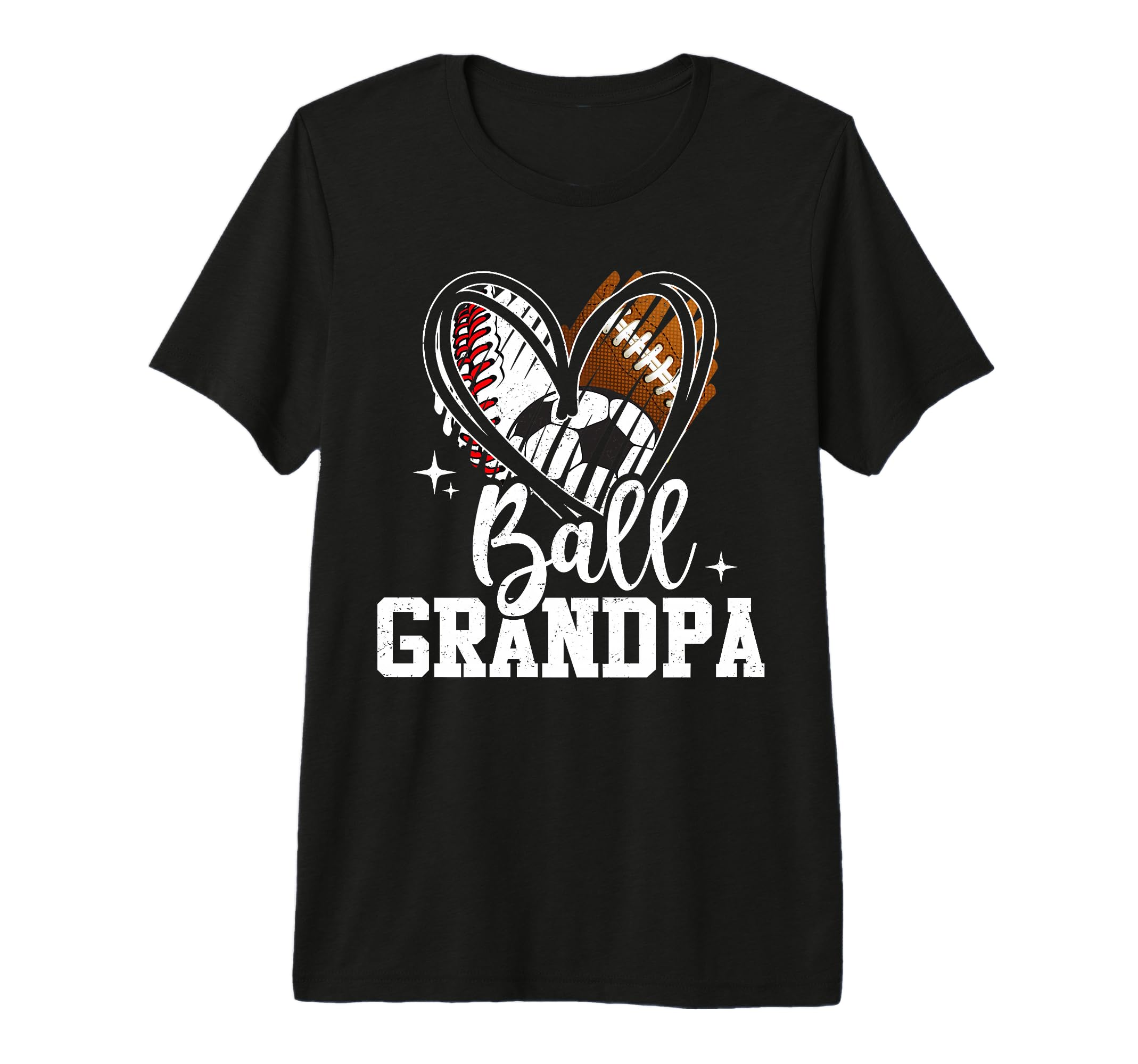 Ball Grandpa Baseball Football T-Shirt - Streetwear Style for Adults