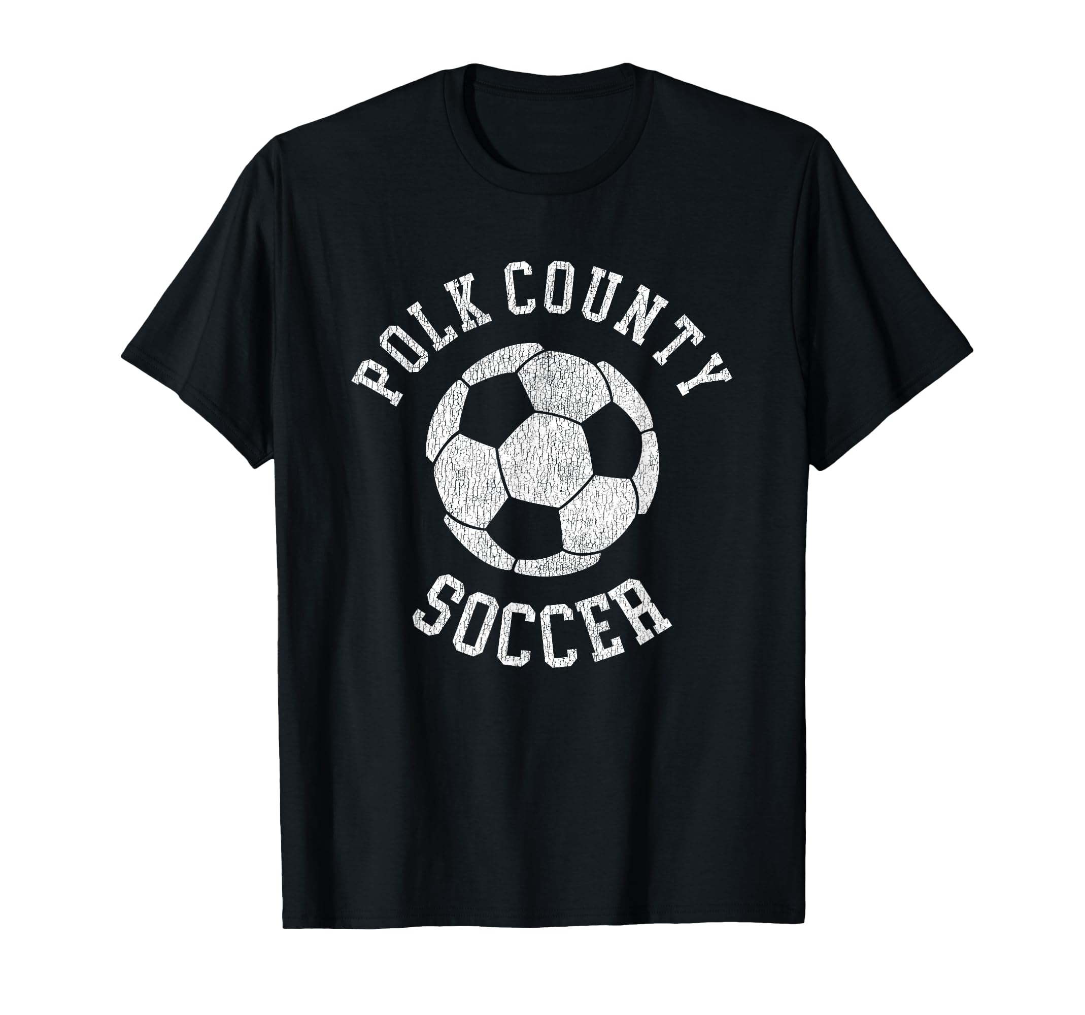 Polk County Soccer Distressed 90S T-Shirt - Trendy Graphic Men Women