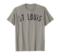 St Louis Distressed Black Text Sl T-Shirt - Unique Graphic for Adults