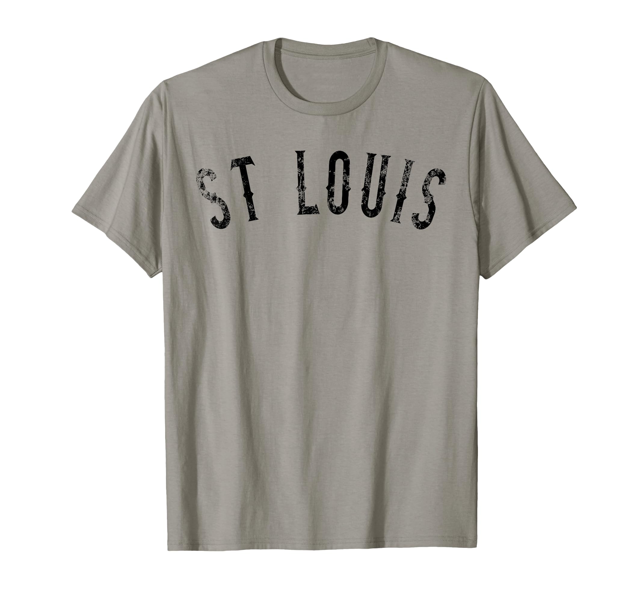 St Louis Distressed Black Text Sl T-Shirt - Unique Graphic for Adults