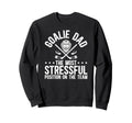 Funny Hockey Goalie Dad Hockey Sweatshirt - Graphic Print for Adults