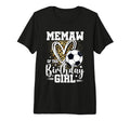 Memaw Birthday Soccer Ball Leopard T-Shirt - Streetwear Style Men Women
