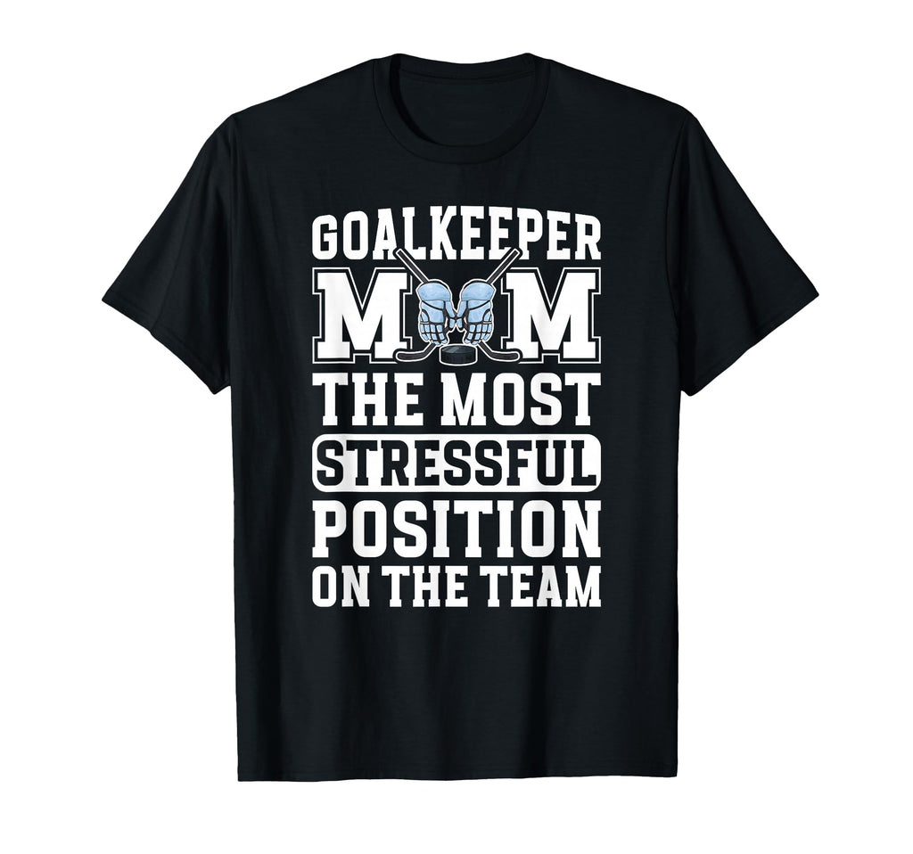 Funny Hockey Goalkeeper Mom Hockey T-Shirt - Minimalist Print for Adults