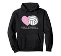 Heart Love Volleyball Hoodie - Streetwear Style Men Women