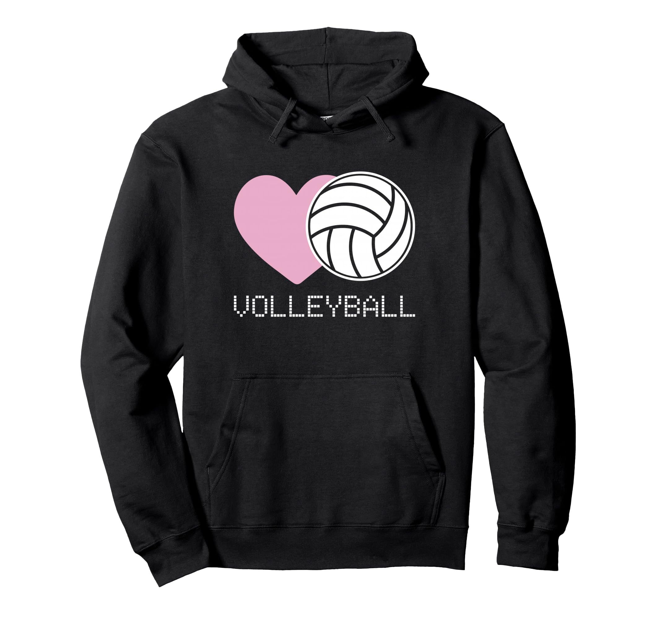 Heart Love Volleyball Hoodie - Streetwear Style Men Women