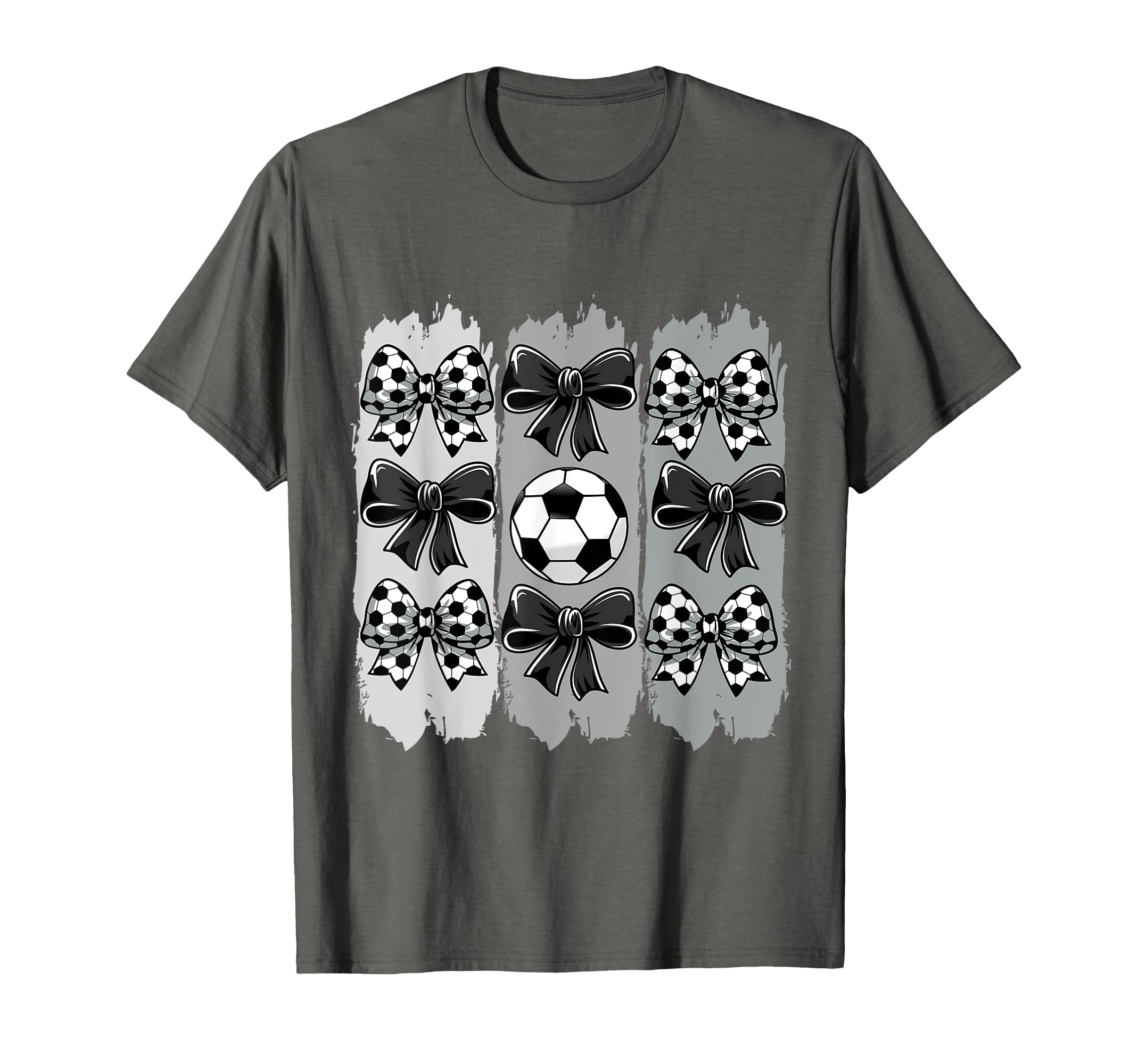Soccer Coquette Bow Soccer Ball T-Shirt - Minimalist Print Men Women