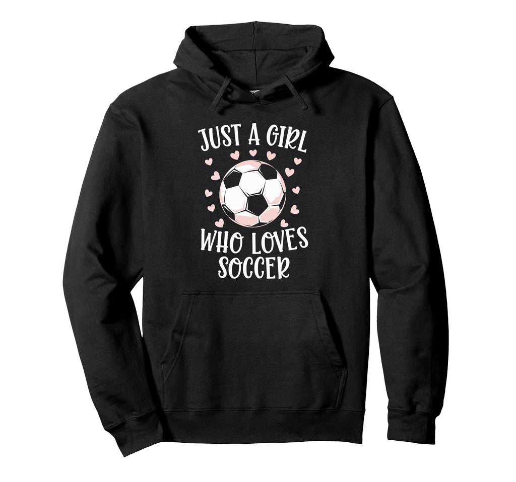 Just Who Loves Soccer Soccer Sport Fan Hoodie - Minimalist Print Unisex