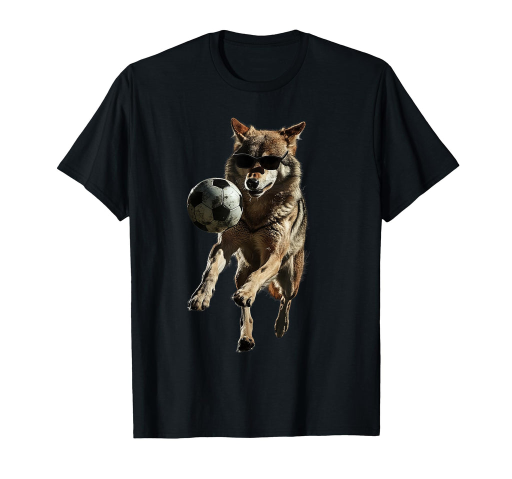 Wolf Soccer Football T-Shirt - Unique Graphic for Adults