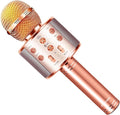 Microphone for Kids Voice Change Karaoke Microphone Kids Girl Gifts Handheld Wireless Bluetooth Microphone Home Party Favor Mic Microphones Kids Christmas Birthday Gifts