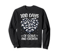 100 Days School Soccer Heart Love Sweatshirt - Minimalist Print for Adults