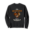 This Soccer Player Loves Halloween Sweatshirt - Minimalist Print Unisex