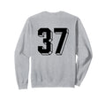 Number 37 Backside 80S 90S Team Sweatshirt - Graphic Print Men Women