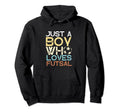 Futsal Player Just Who Loves Futsal Hoodie - Minimalist Print Men Women
