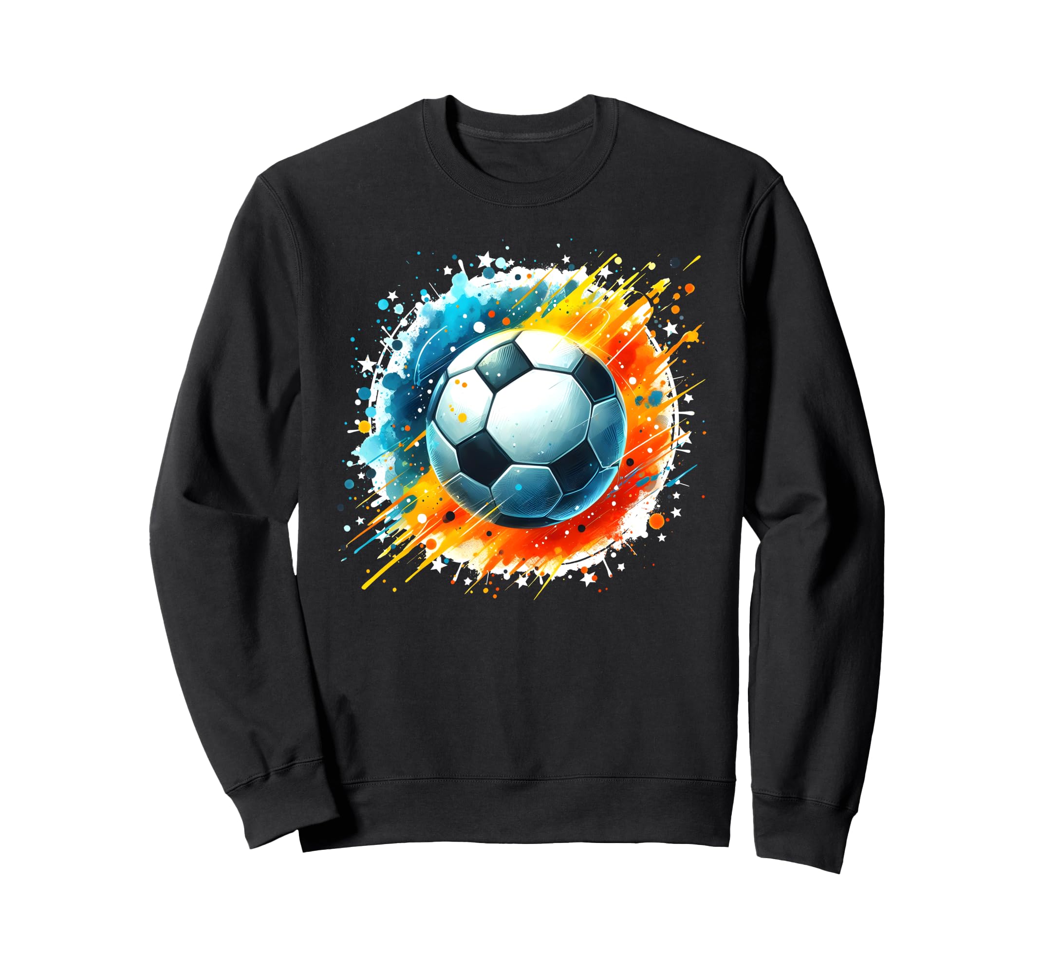 Soccer Ball Funny Sports Player Sweatshirt - Graphic Print Unisex
