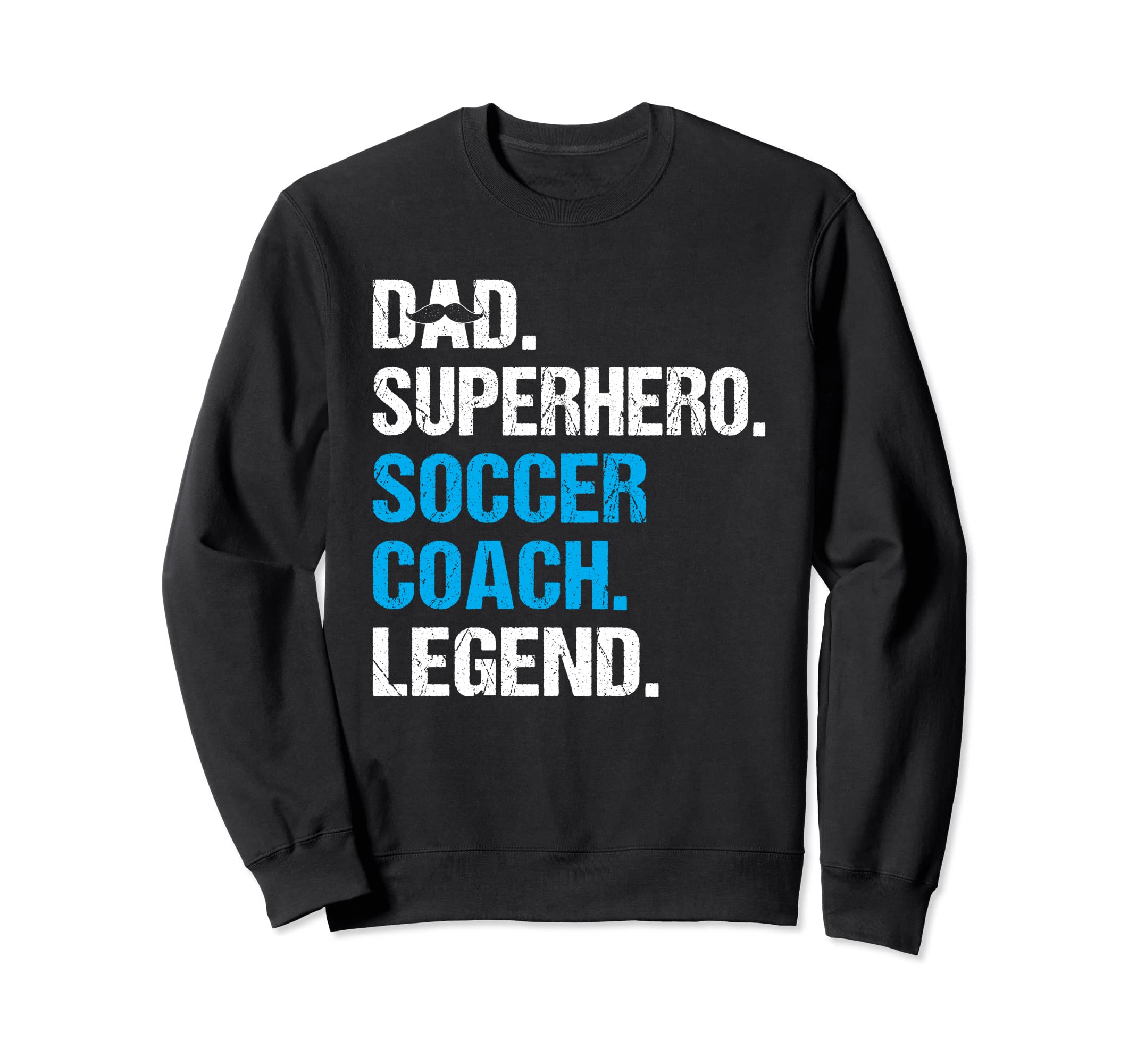Dad Superhero Soccer Coach Funny Sweatshirt - Graphic Print for Adults