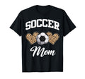 Soccer Leopard Heart Soccer Mom T-Shirt - Casual Everyday Wear Men Women