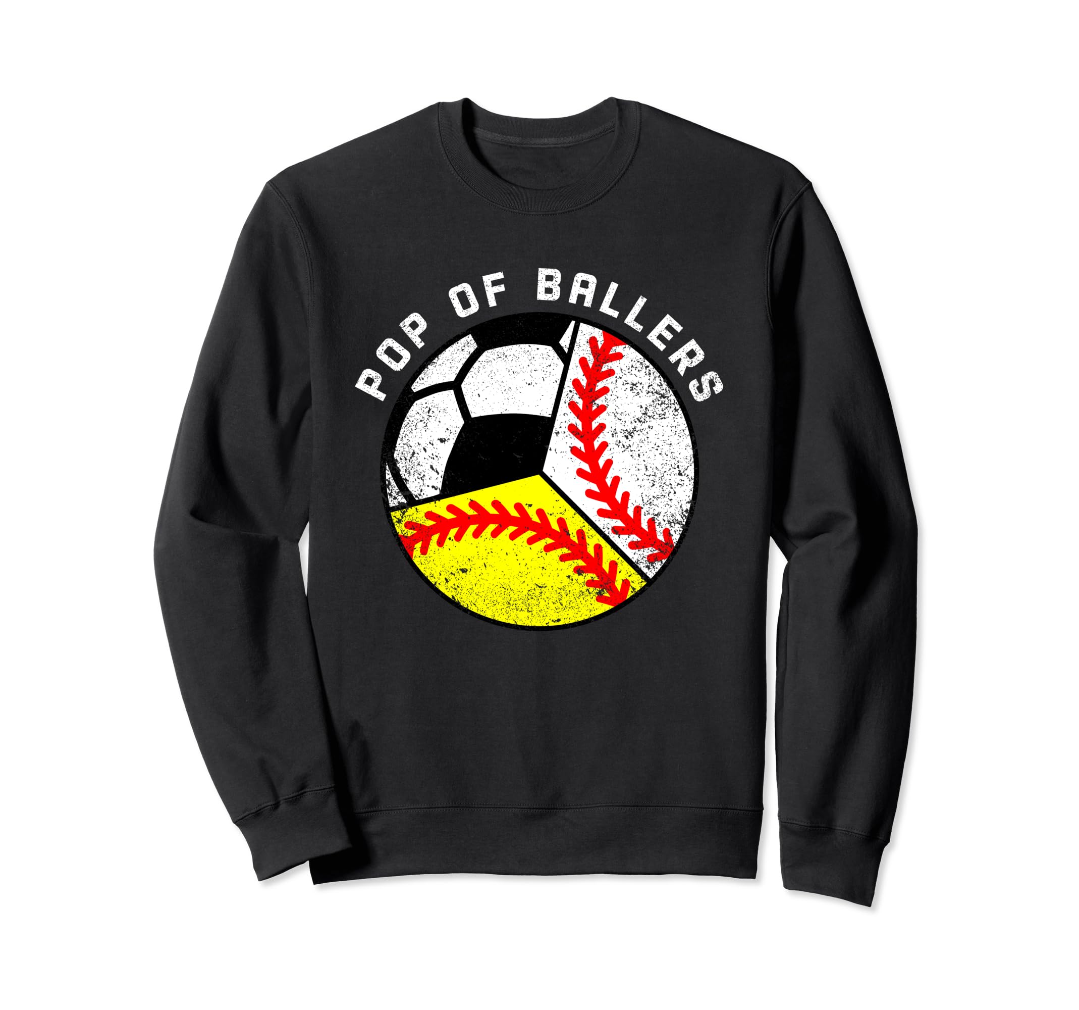 Pop Ballers Funny Baseball Sweatshirt - Casual Everyday Wear Men Women