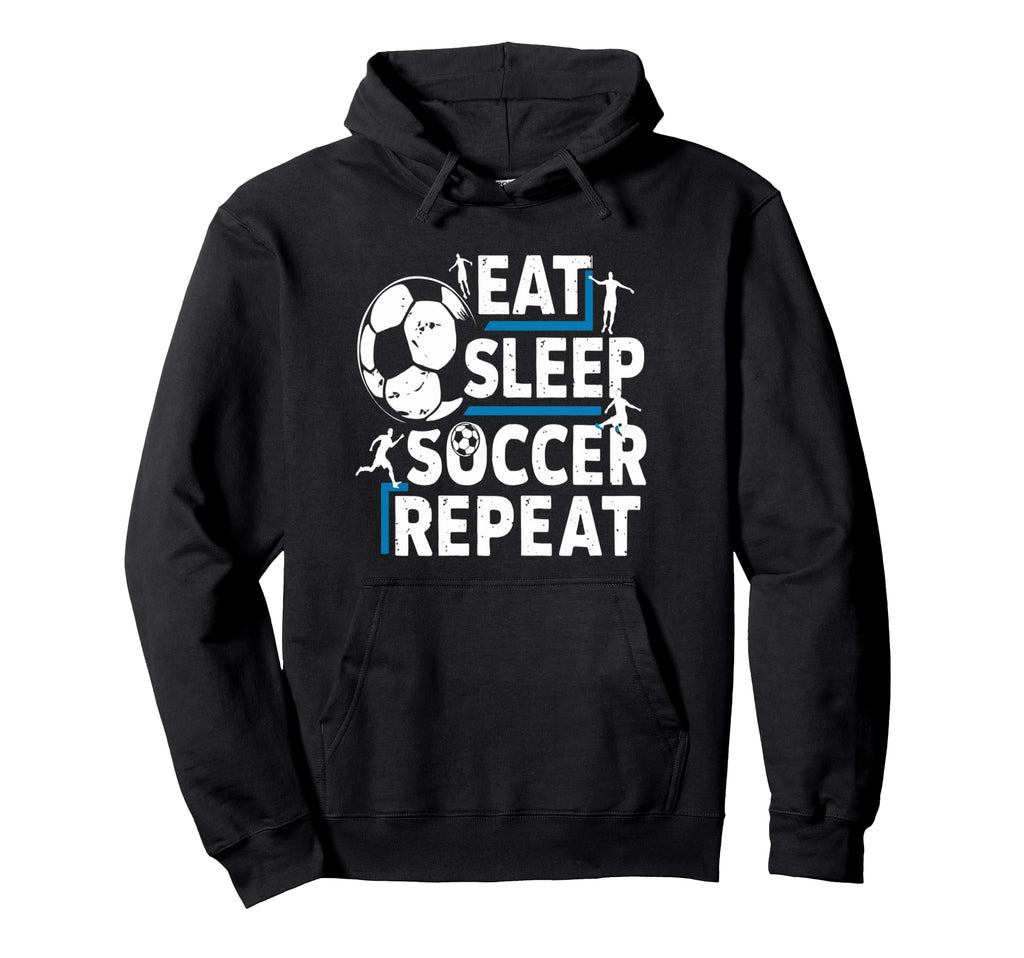 Soccer Lovers Eat Sleep Repeat Sports Hoodie - Graphic Print for Adults