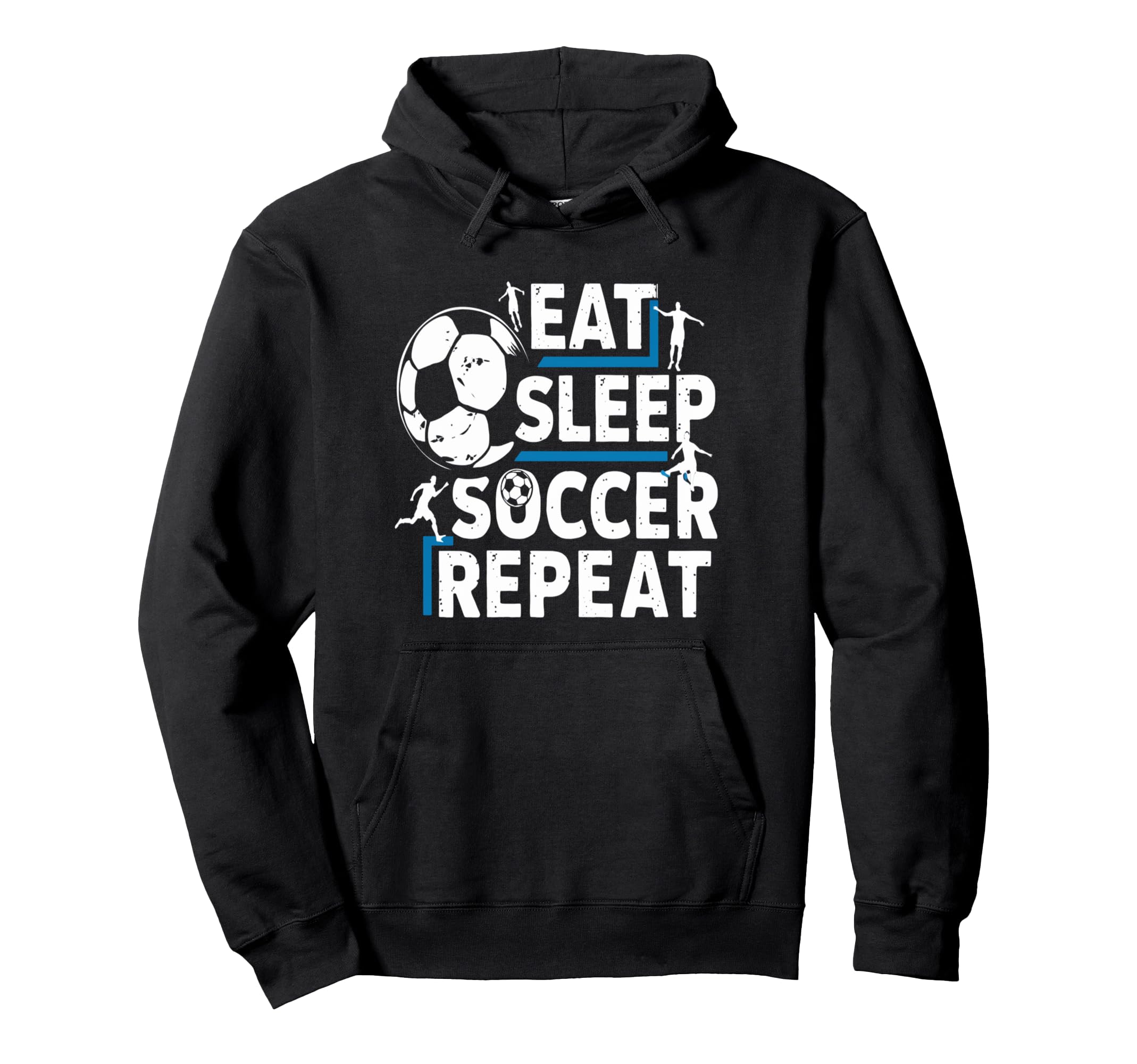 Soccer Lovers Eat Sleep Repeat Sports Hoodie - Graphic Print for Adults