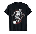Soccer Skeleton Soccer Player T-Shirt - Fun Novelty Design Men Women
