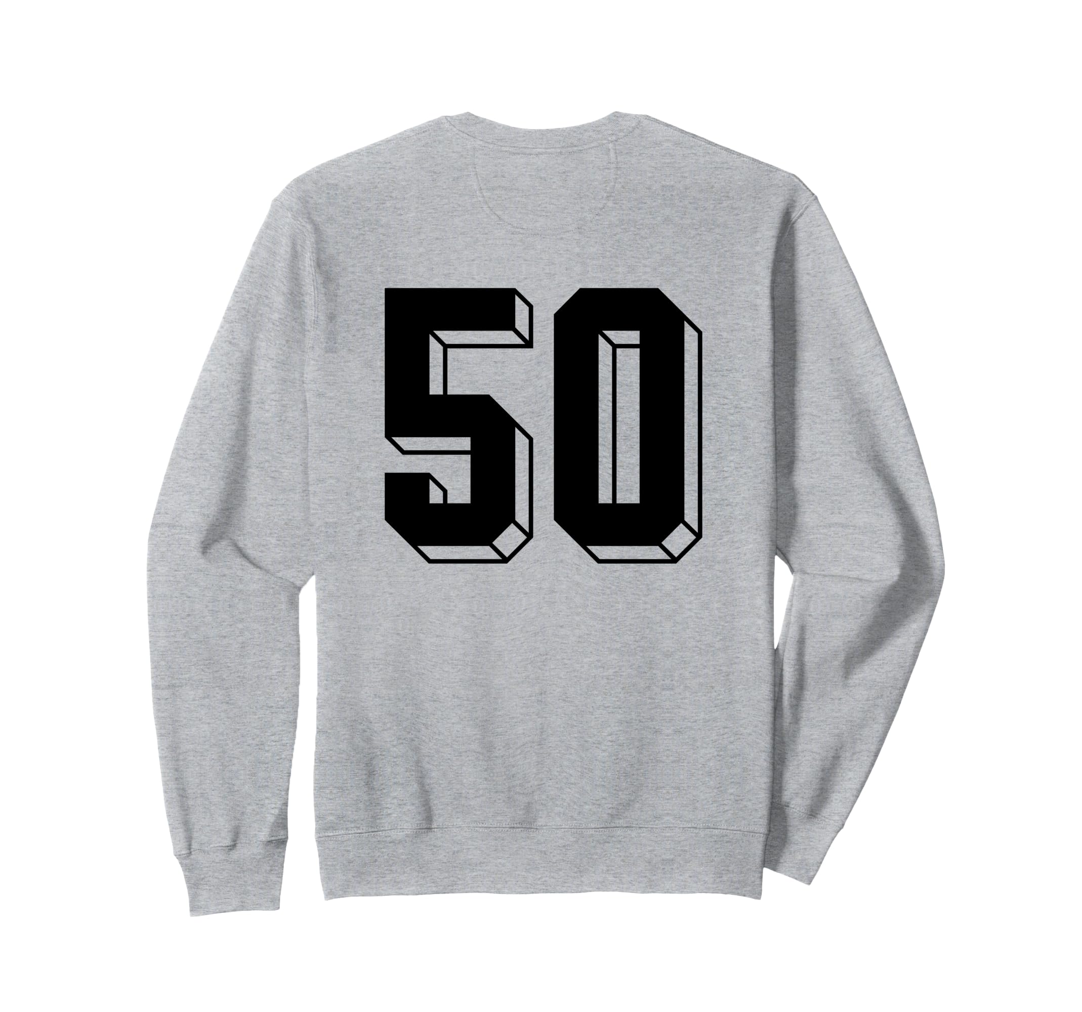 Number 50 Backside 80S 90S Team Sweatshirt - Minimalist Print Men Women