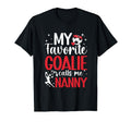 My Favorite Soccer Goalie Nanny T-Shirt - Casual Everyday Wear for Adults