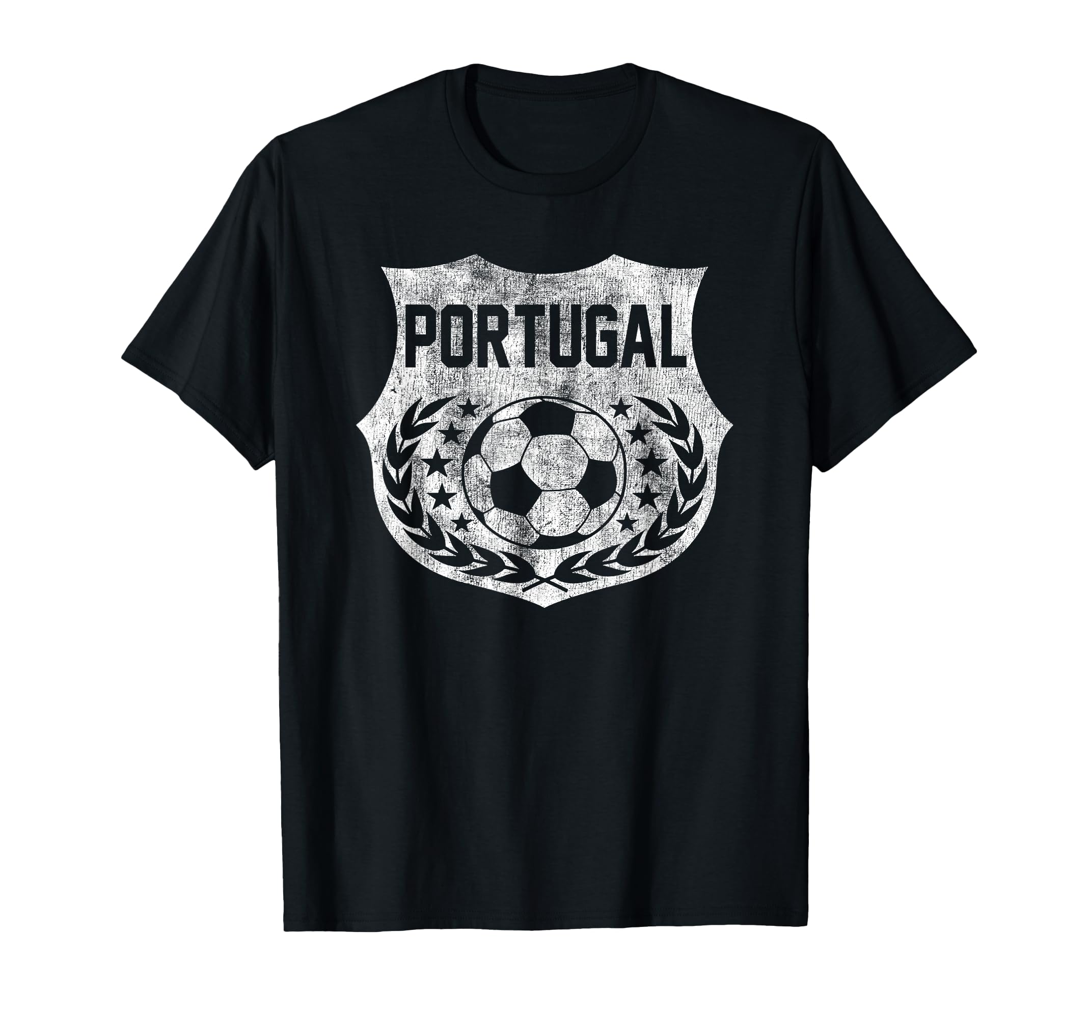 Portugal Faded Soccer Ball Seal T-Shirt - Streetwear Style Men Women
