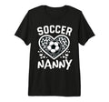 Soccer Nanny Leopard Heart Nanny Soccer T-Shirt - Graphic Print Men Women