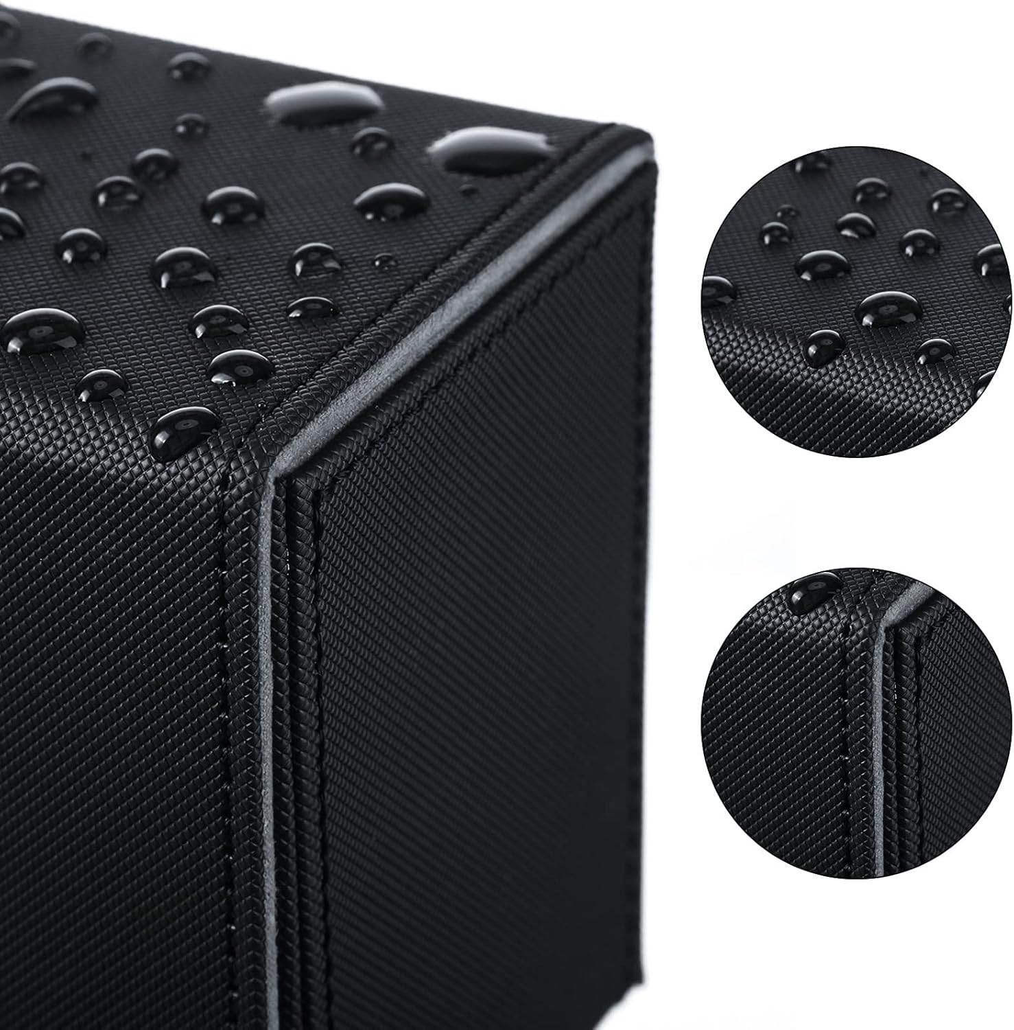 Yookeer 4 Pieces Leather Deck Card Boxes Cards Deck Game Box for Collectible Playing Card Box Compatible with MTG Commander(Black, Purple, Yellow, White,Horizontal)