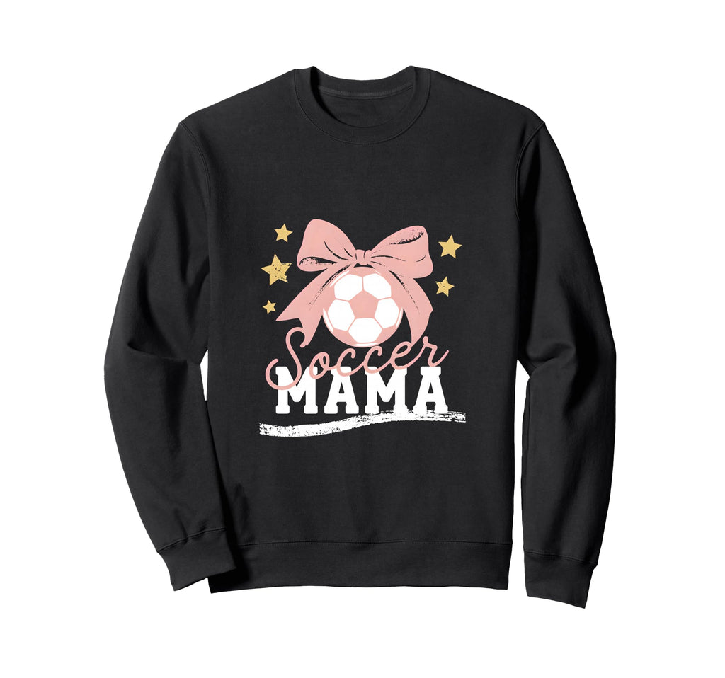 Soccer Mama Coquette Bow Sideline Sweatshirt - Graphic Print for Adults