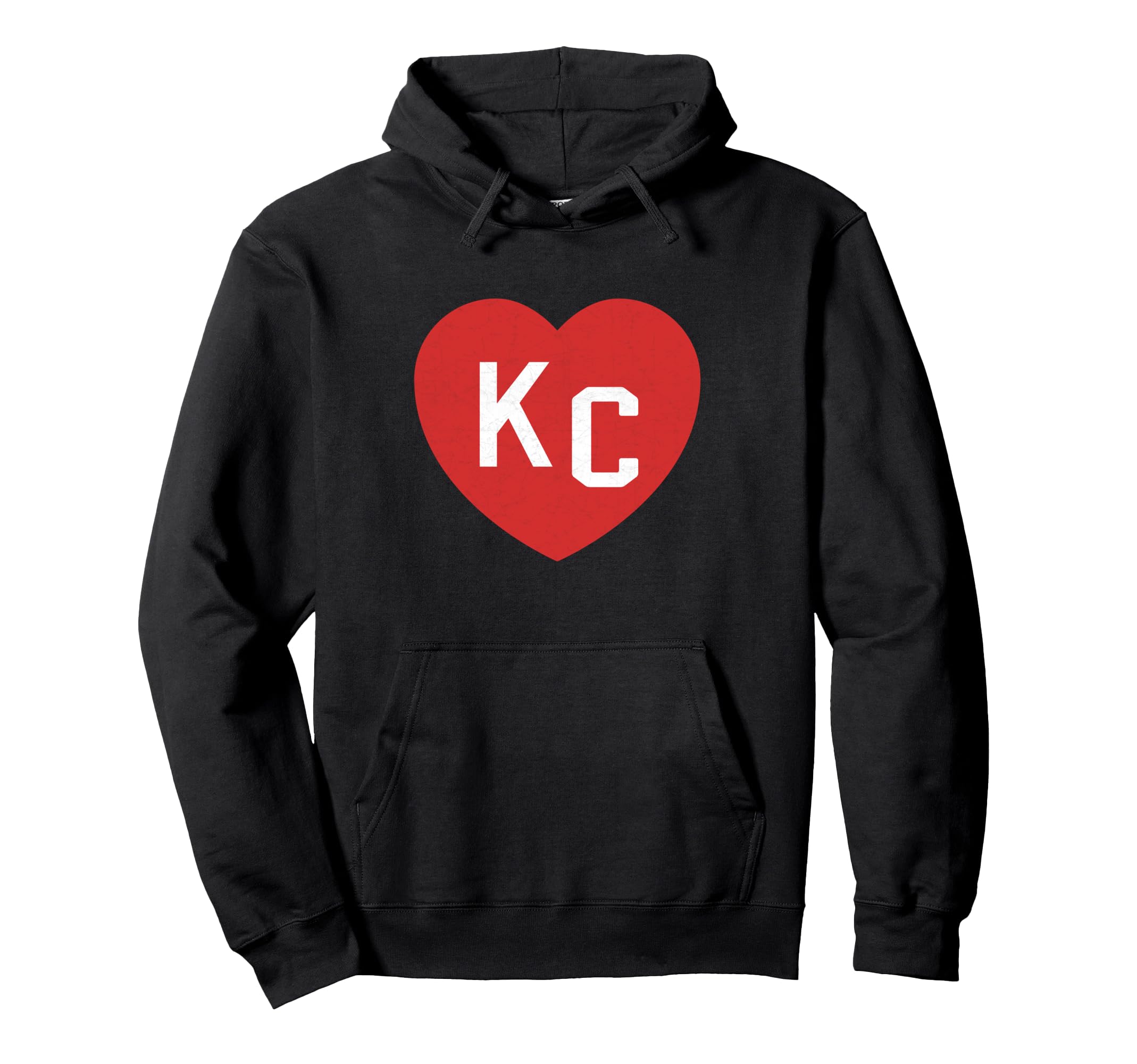 Kc Red Heart Kc Kansas City 2 Letter Kc Hoodie - Trendy Graphic for Adults