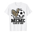 Senior Meme Class 2026 Soccer Leopard T-Shirt - Novelty Apparel for Adults