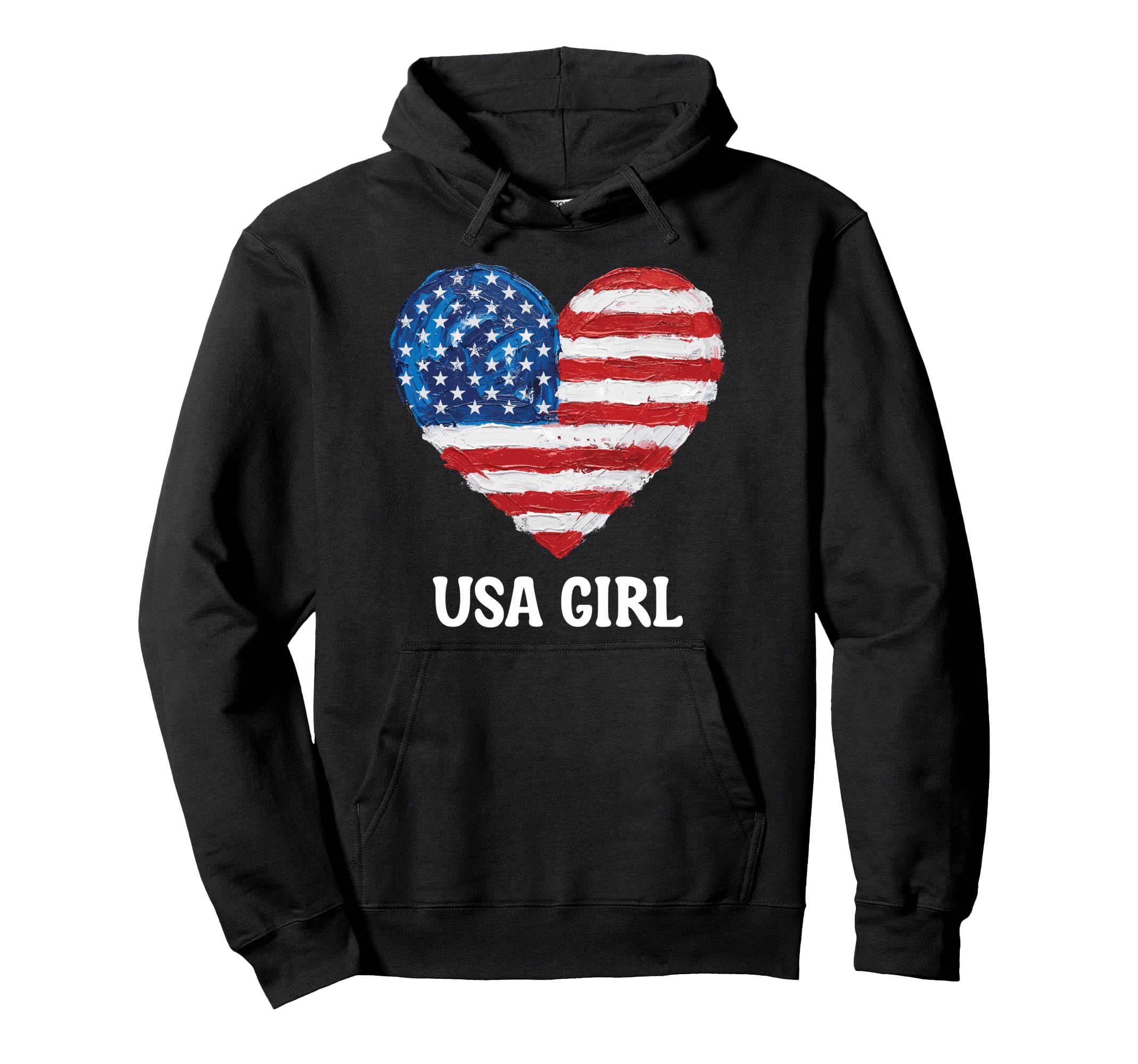 Usa Heart Supporter Flag Soccer Football Hoodie - Aesthetic Graphic Unisex