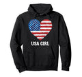 Usa Heart Supporter Flag Soccer Hoodie - Custom Art Print Men Women