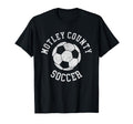 Motley County Soccer Distressed 90S T-Shirt - Minimalist Print Men Women