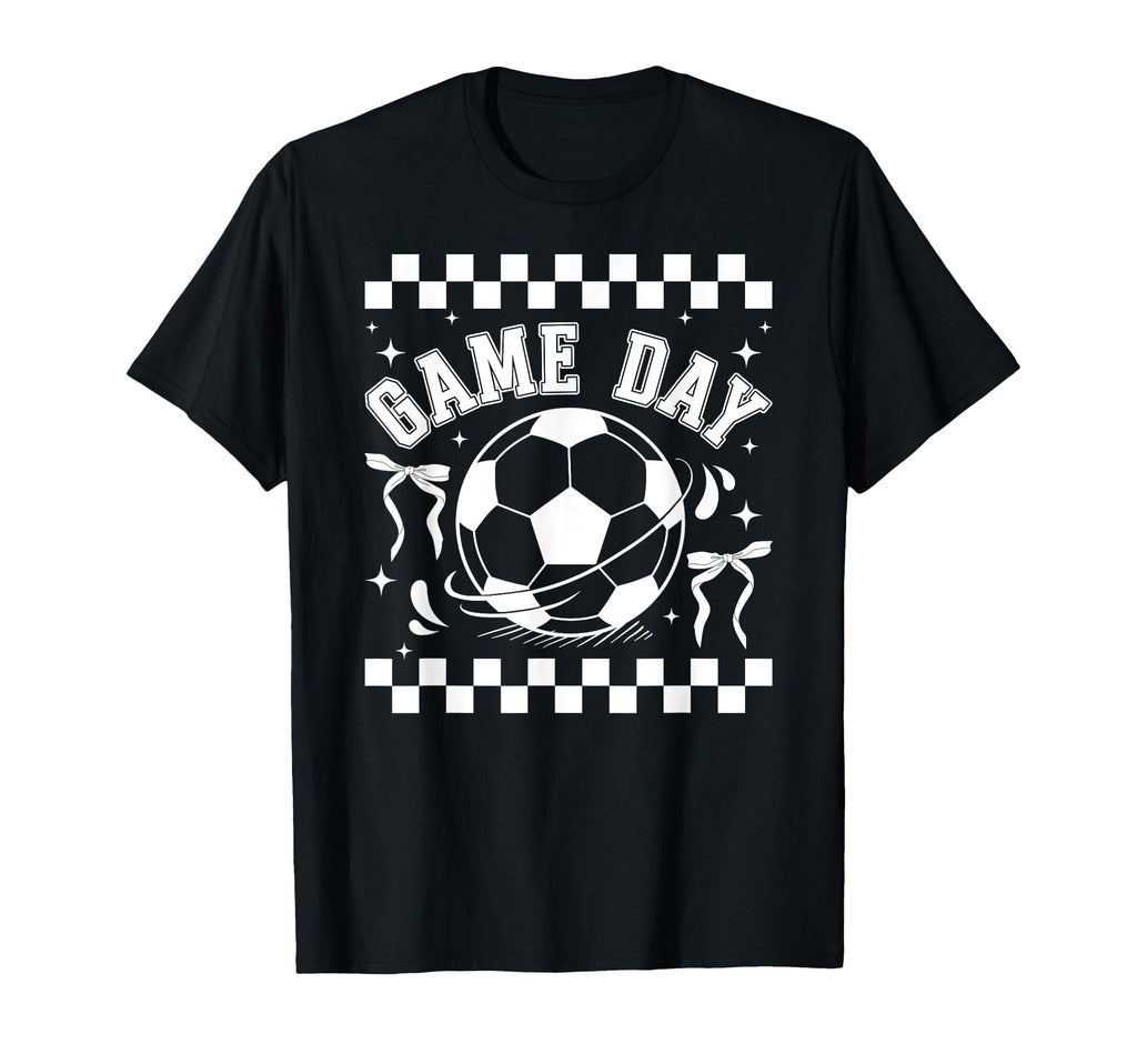 Soccer Game Day Coquette Game T-Shirt - Casual Everyday Wear for Adults