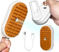 Cat/Dog Brush for Shedding - Steam Brush with Water, Hair Comb and Steamer for Pet Grooming (NEW WHITE)