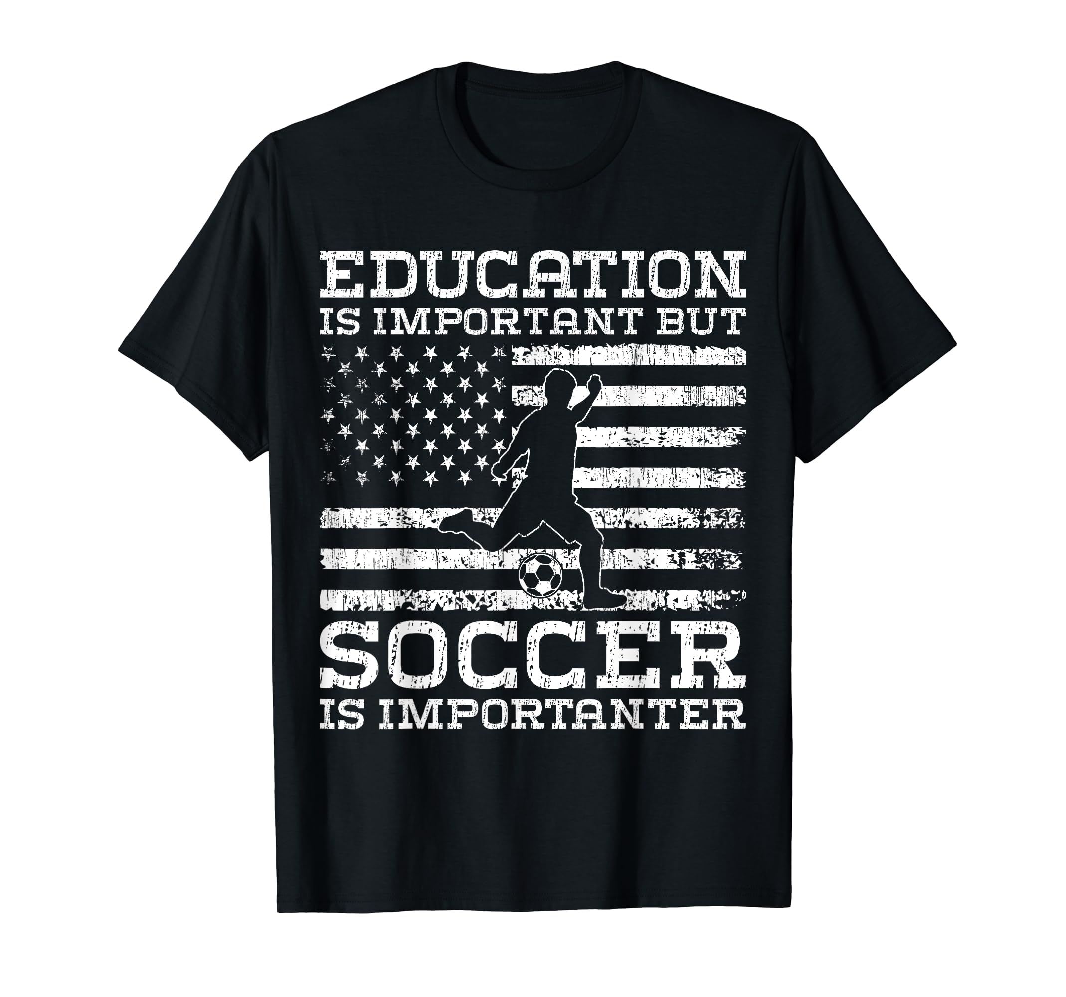 Education Is Important But Soccer Is T-Shirt - Graphic Print for Adults