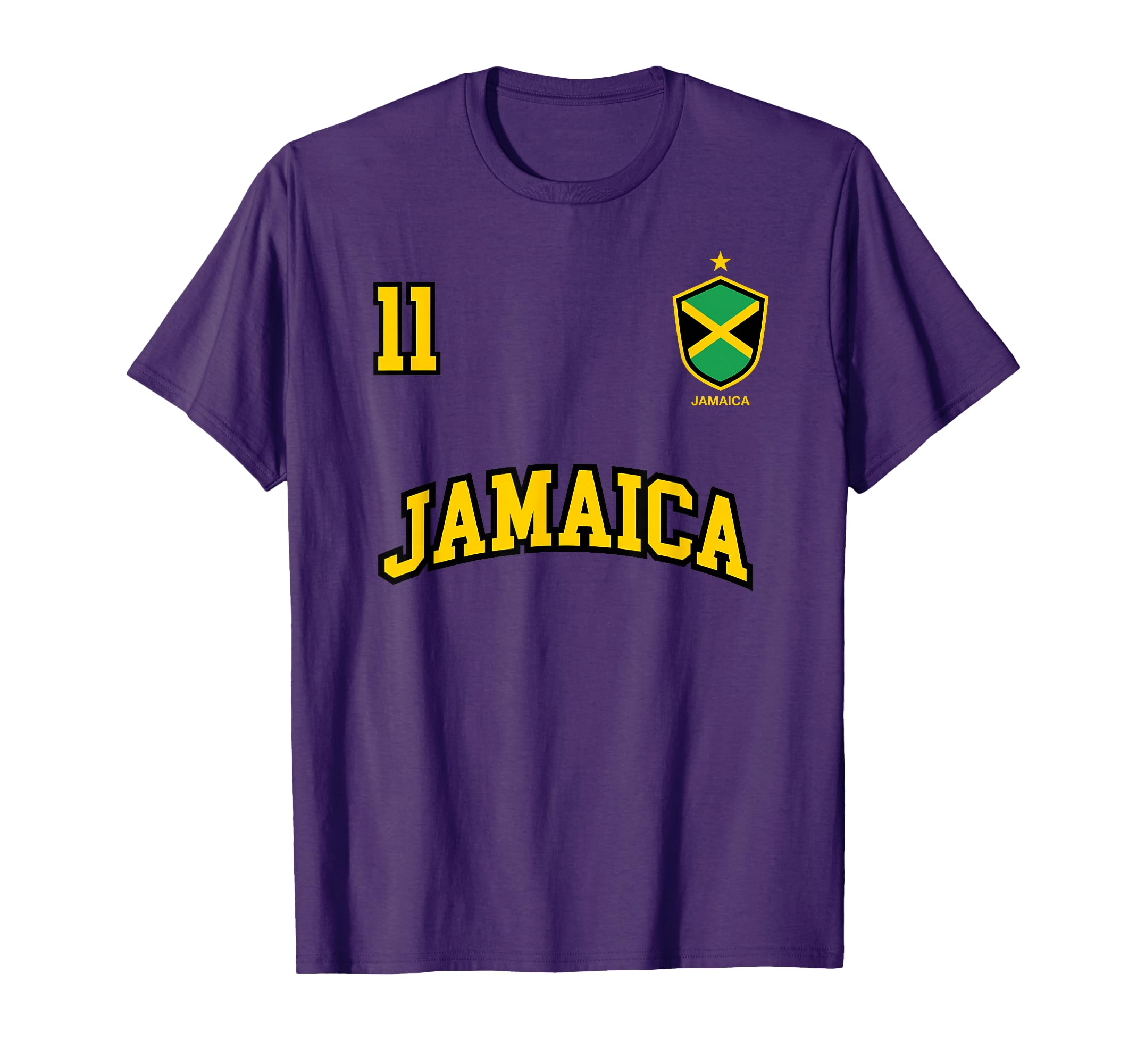 Jamaica Number 11 Soccer Team Sports T-Shirt - Unique Graphic Unisex