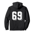 Number 69 Backside 80S 90S Team Jersey Hoodie - Graphic Print for Adults
