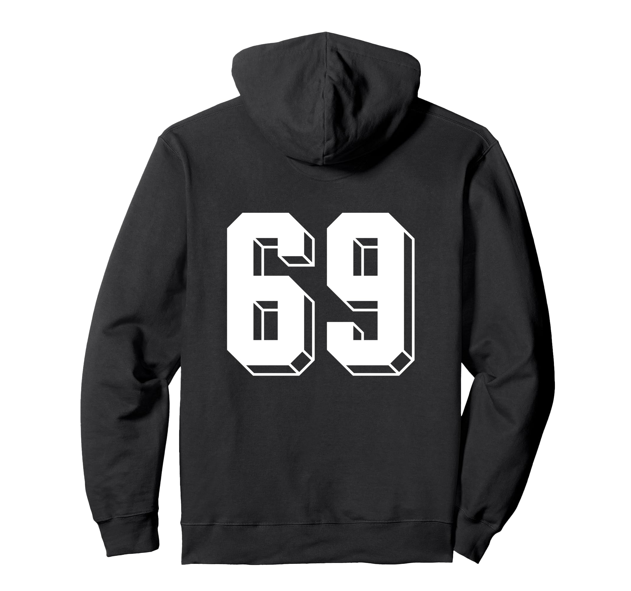 Number 69 Backside 80S 90S Team Jersey Hoodie - Graphic Print for Adults