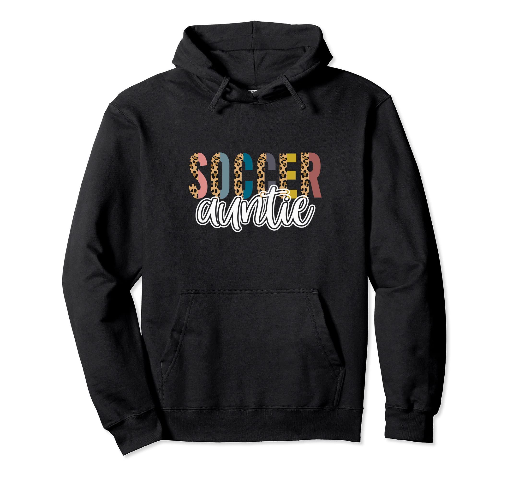 Soccer Auntie Leopard Cheetah Trendy Hoodie - Custom Art Print Men Women